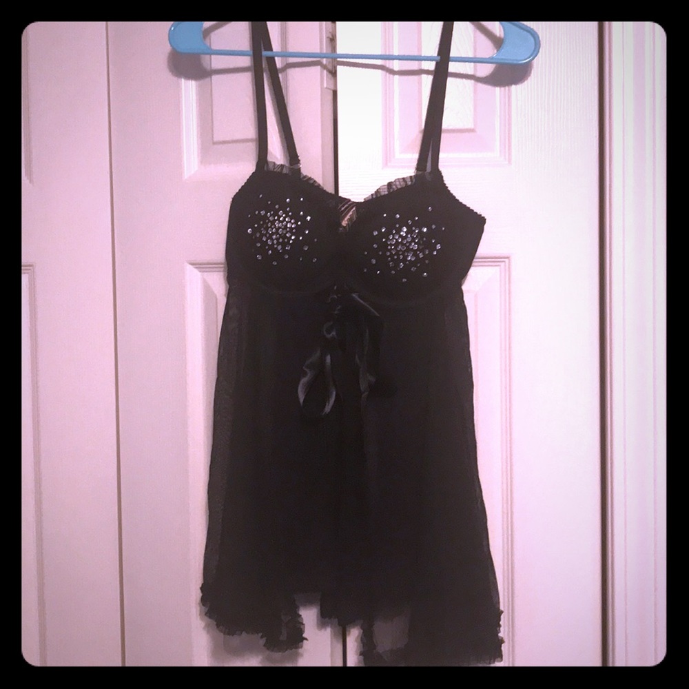 VS Lingerie babydoll top with jewel detail